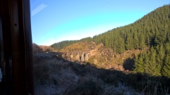 from the Taieri gorge train ride showing one of the original bridges.