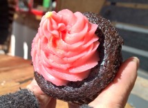 glitter topped cupcake
