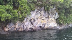 Rock formations on Lake Manapouri